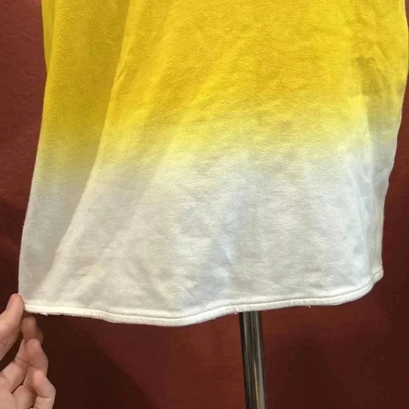 Vintage Diane Von Furstenberg Yellow and Ivory Ombre Dress Size 2 - Picture 4 of 5